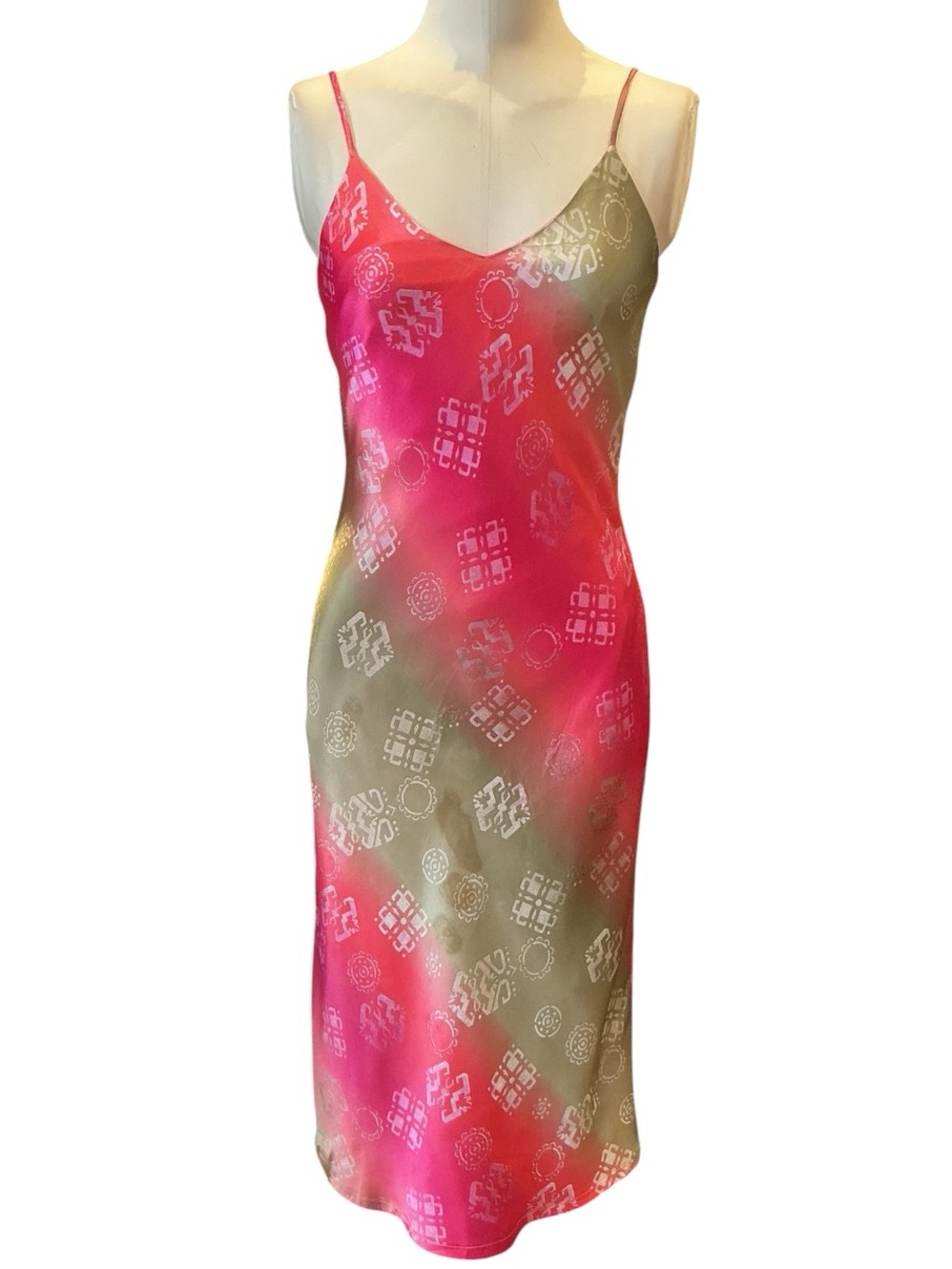 Vintage Y2K Trendy Elements Ombré Spaghetti Strap Midi Dress